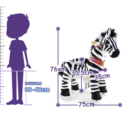 PonyCycle® Konjiček na kolesih - Zebra (3-5L)