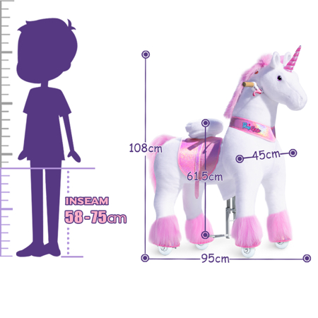 PonyCycle® Konjiček na kolesih - Pink Unicorn (7+L)