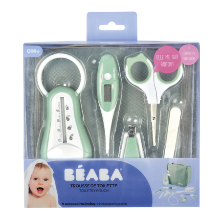 Beaba® Prvi kopalniški set za nego otroka Sage Green