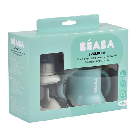 Beaba® Steklenička za učenje pitja 3v1 Airy Green