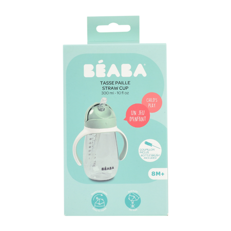 Beaba® Steklenička s slamico 300ml Sage Green