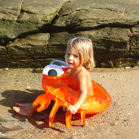 SunnyLife® Otroški obroč Sonny the Sea Creature Neon Orange