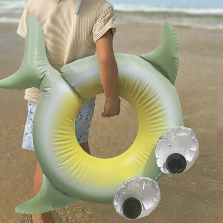 Immagine di SunnyLife® Salvagente gonfiabile per bambini Shark Tribe Khaki