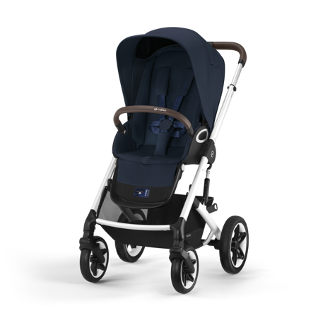 Slika Cybex® Otroški voziček Talos S LUX (0-22 kg) Ocean Blue (Silver Frame)
