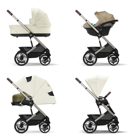 Cybex® Otroški voziček Talos S LUX (0-22 kg) Seashell Beige (Taupe Frame)