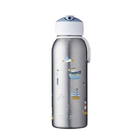 Slika Little Dutch® Steklenička iz nerjavečega jekla flip-up Sailors Bay 350ml
