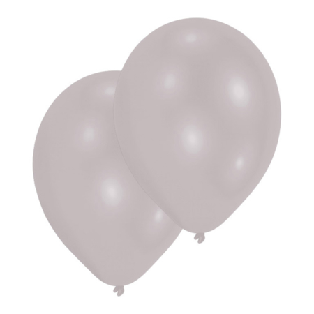 Amscan® 10 lateks balonov  27,5 cm Metallic Silver