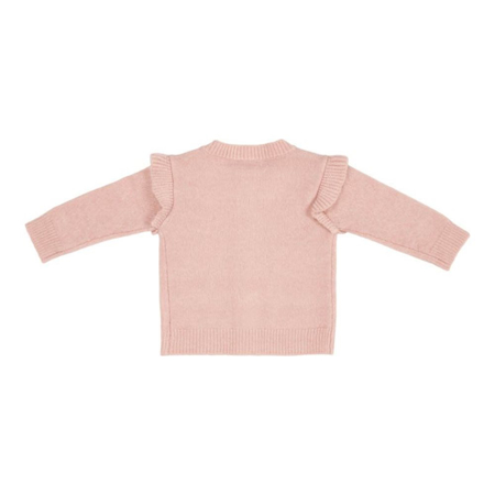 Little Dutch® Otroška pletena jopica z vezeninami Soft Pink (80)