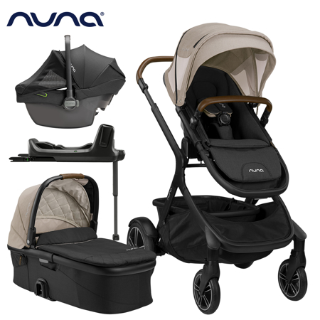 Slika Nuna® Otroški voziček Demi™ Grow 4v1 KOMPLET Timber/Caviar