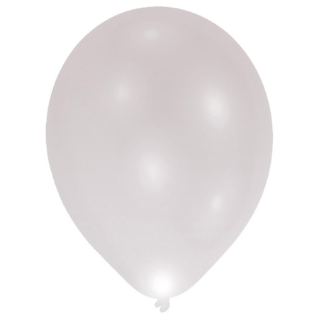 Slika Amscan® 5 lateks balonov z LED lučko 27,5 cm Silver