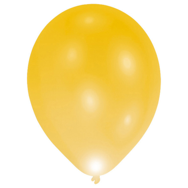 Amscan® 5 lateks balonov z LED lučko 27,5 cm Gold