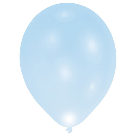 Amscan® 5 lateks balonov z LED lučko 27,5 cm Blue