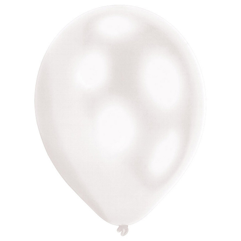 Amscan® 5 lateks balonov z LED lučko 27,5 cm White