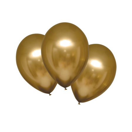Amscan® 6 lateks balonov Satin Luxe 27,5 cm Gold Sateen