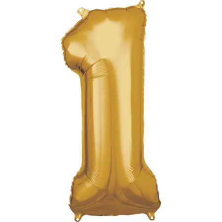 Slika Amscan® Balon številka 1 (86 cm) Gold