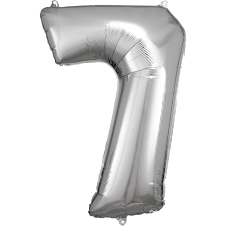 Amscan® Balon številka 7 (86 cm) Silver