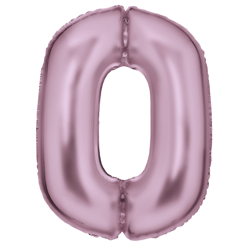 Amscan® Balon številka 0 (86 cm) Silk Lustre Pastel Pink
