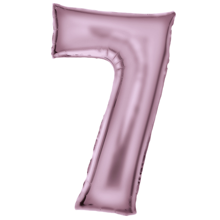 Slika Amscan® Balon številka 7 (86 cm) Silk Lustre Pastel Pink