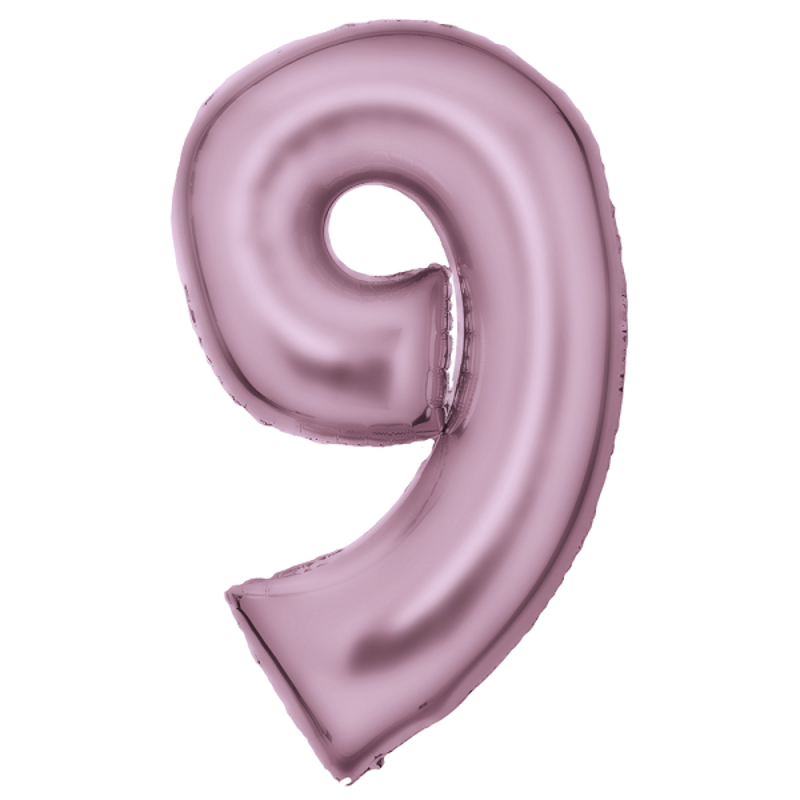 Amscan® Balon številka 9 (86 cm) Silk Lustre Pastel Pink