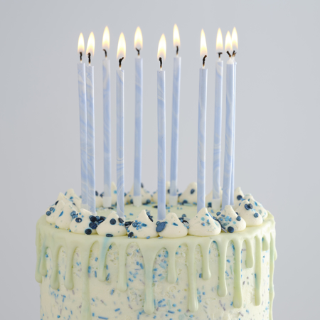 Slika Ginger Ray® Visoke svečke Blue Marble 12 kosov
