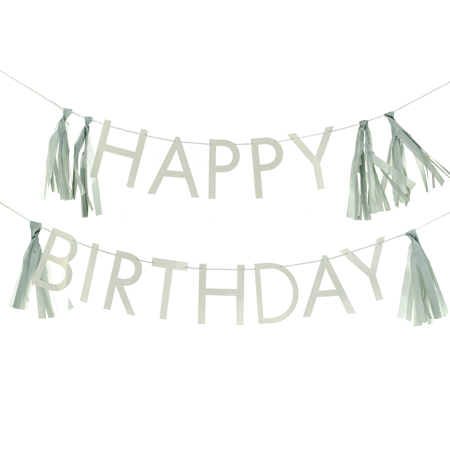 Ginger Ray® Viseča dekoracija Happy Birthday Sage Green