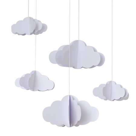 Ginger Ray® Viseča dekoracija 3D Cloud White