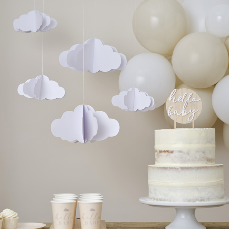 Slika Ginger Ray® Viseča dekoracija 3D Cloud White