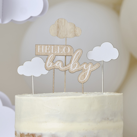 Slika Ginger Ray® Leseni okrasek za torto Hello Baby Clouds