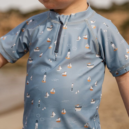 Little Dutch® Otroška kopalna majica z UV zaščito Sailors Bay Dark Blue