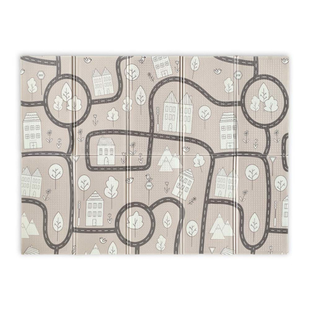 Evibell® Obojestranska igralna podloga 150x190 Dots/City Sand in Milestone odejica Blush