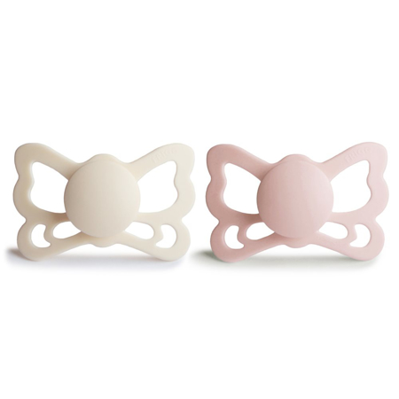 Frigg® Anatomska Duda iz silikona Butterfly Cream/Blush (6-18m)