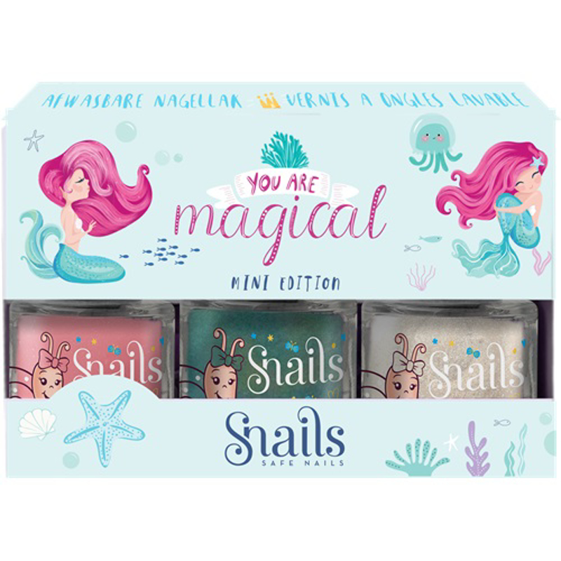 Snails® Komplet lakov za nohte na vodni osnovi Magical Mini 7ml - Tooth Fairy, Aurora, Frost Queen