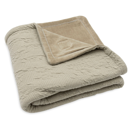 Immagine di Jollein® Coperta di cotone Soft Waves Olive Green 75x100