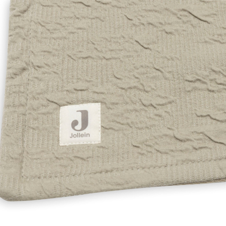 Jollein® Bombažna odejica Soft Waves Olive Green 75x100