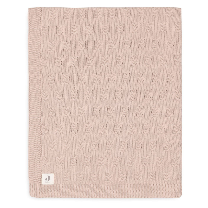 Jollein® Pletena odejica Grain Knit Wild Rose 100x150