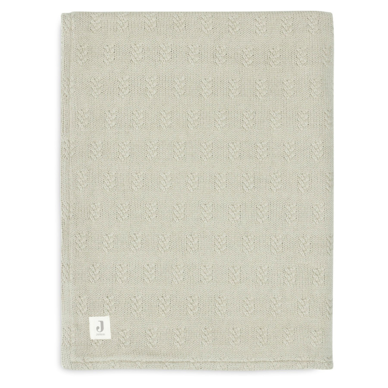 Slika za Jollein® Pletena dekica Grain Knit Olive Green/Velvet 75x100 