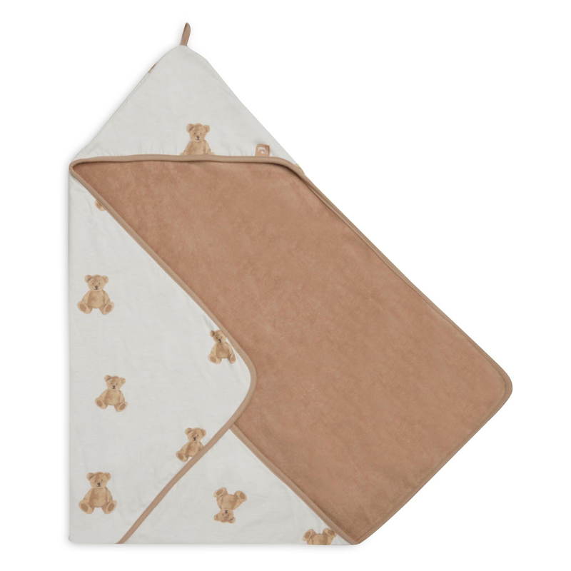 Immagine di Jollein® Asciugamano con cappuccio Teddy Bear GOTS 75x75