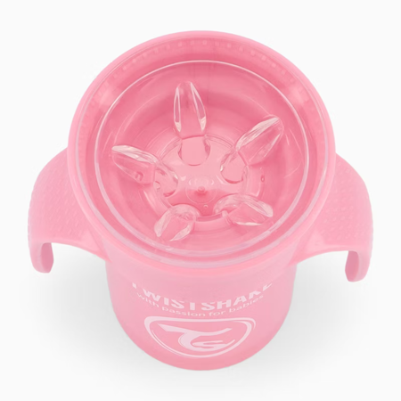 Twistshake® 360 Lonček za učenje pitja 230ml Pink