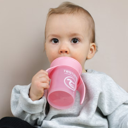 Twistshake® 360 Lonček za učenje pitja 230ml Pink