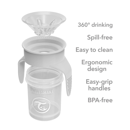 Twistshake® 360 Lonček za učenje pitja 230ml Pink