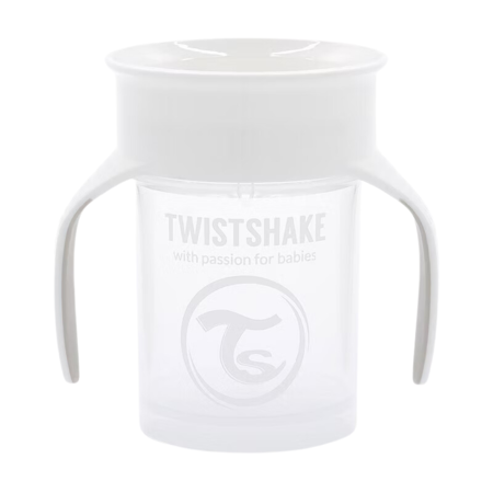 Slika Twistshake® 360 Lonček za učenje pitja 230ml - White
