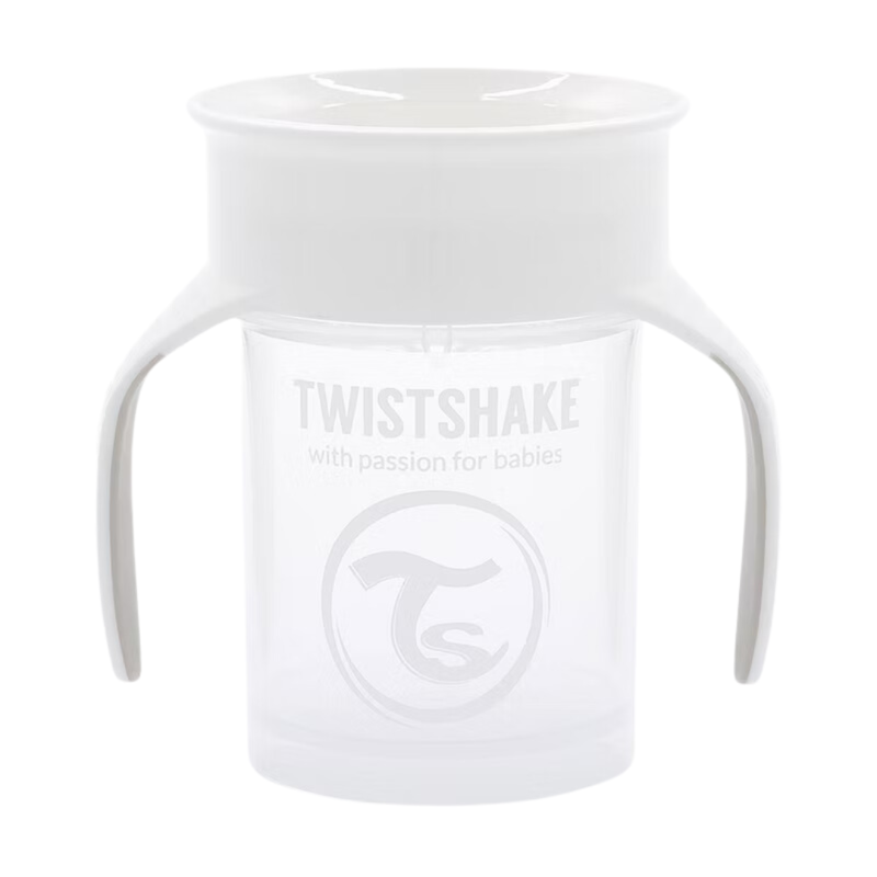 Twistshake® 360 Lonček za učenje pitja 230ml - White