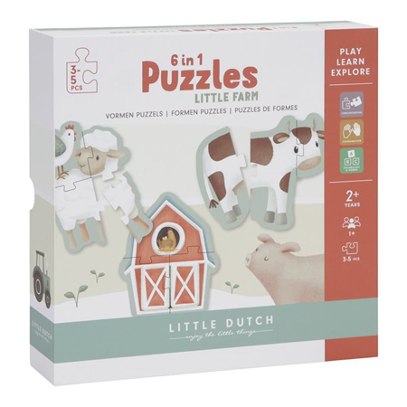 Little Dutch® Puzzle Little Farm 6v1