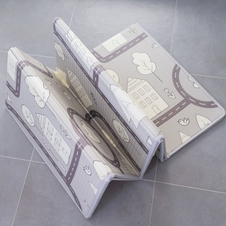 Slika za Evibell® Obostrana podloga za igru 150x190 Dots/City Grey