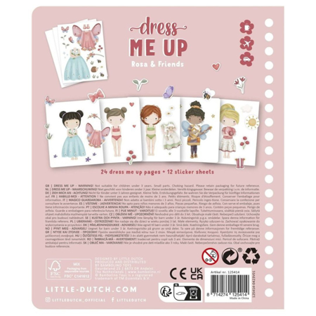 Little Dutch® Knjiga z nalepkami Rosa & Friends Dress Me Up