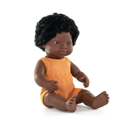 Miniland® Dojenček African Boy 38cm Colourful