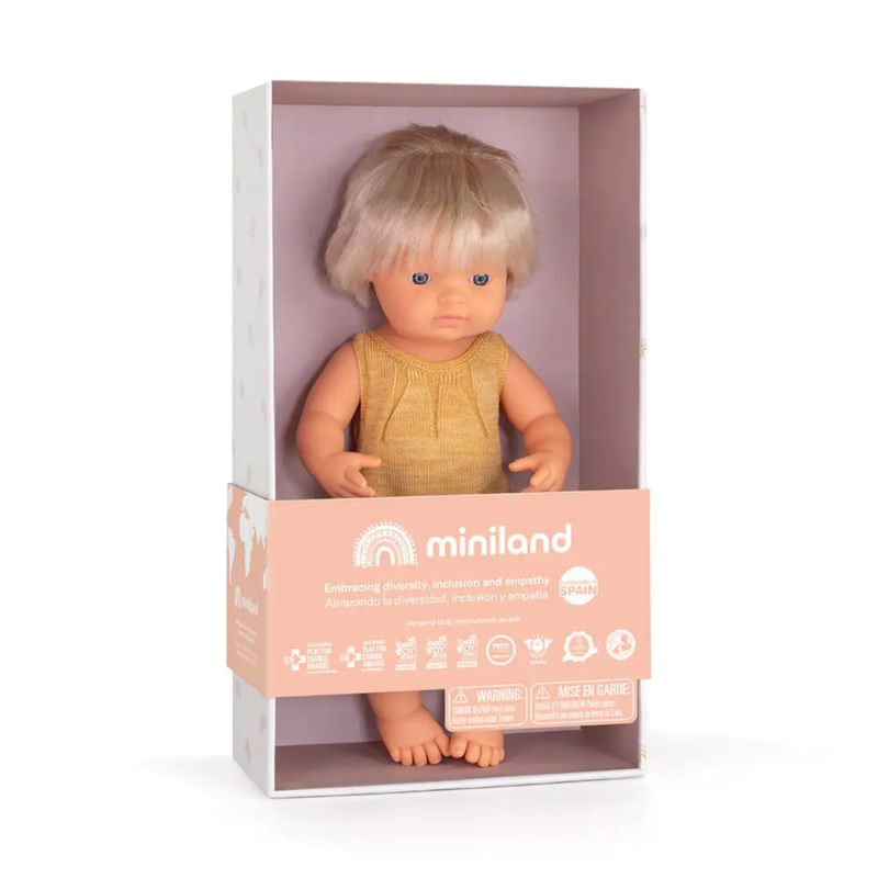 Miniland® Punčka s slušnim aparatom 38cm