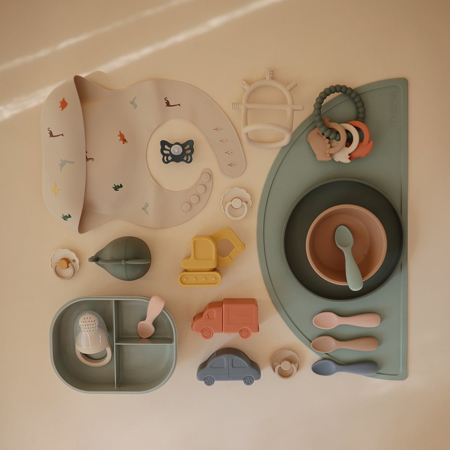 Immagine di Mushie® Set di due cucchiai  in silicone Starter Natural/Shifting Sand