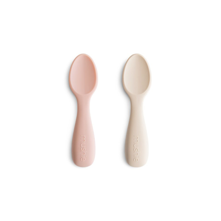 Slika za Mushie® Set dvije silikonske žličice Starter Blush/Shifting Sand