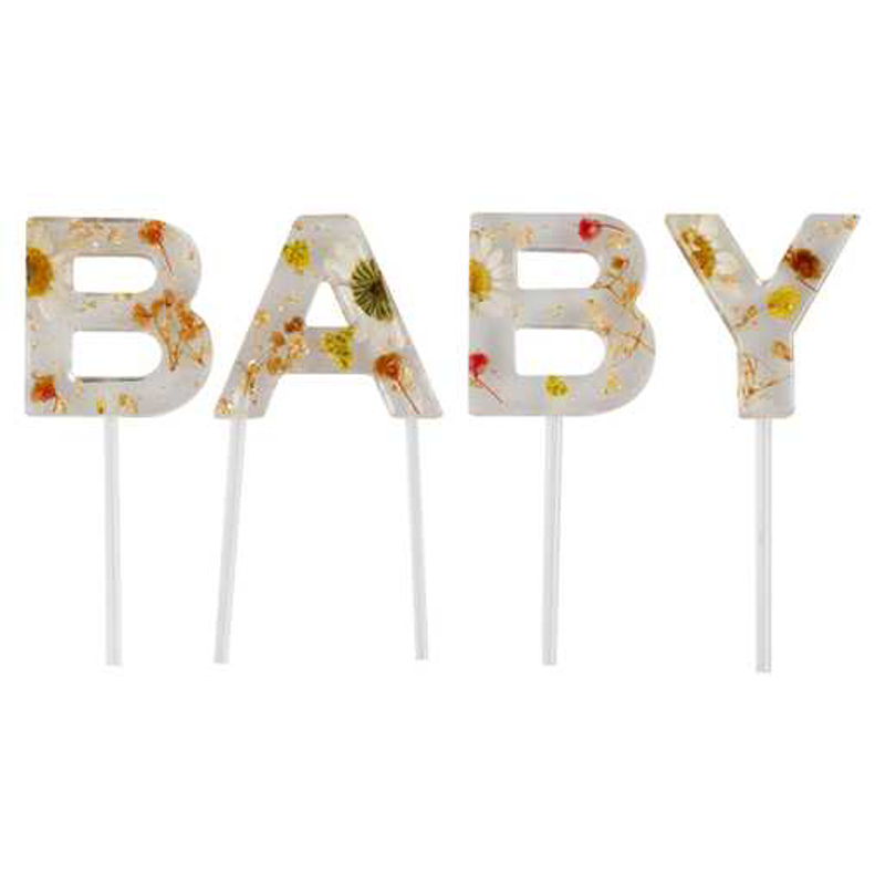 Slika za Ginger Ray® Ukrasi za kolačiće BABY Pressed Flower